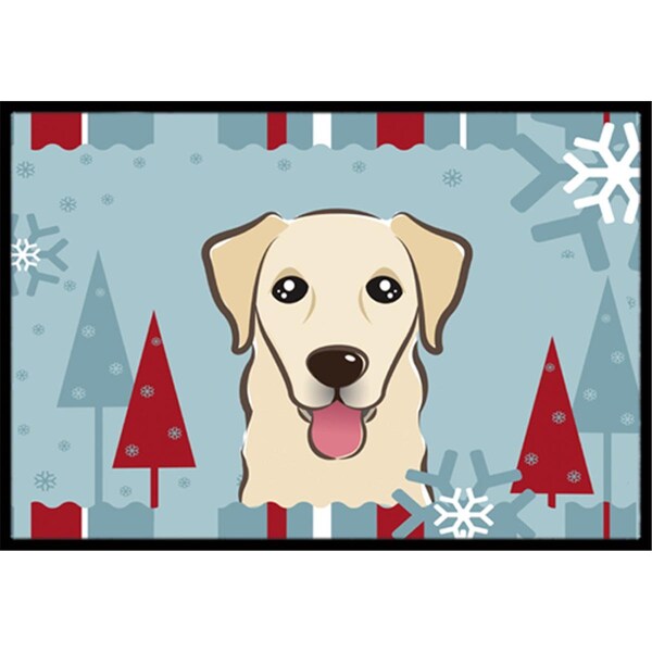Carolines Treasures Winter Holiday Golden Retriever Indoor and Outdoor Mat- 18 x 27 in. BB1748MAT - main